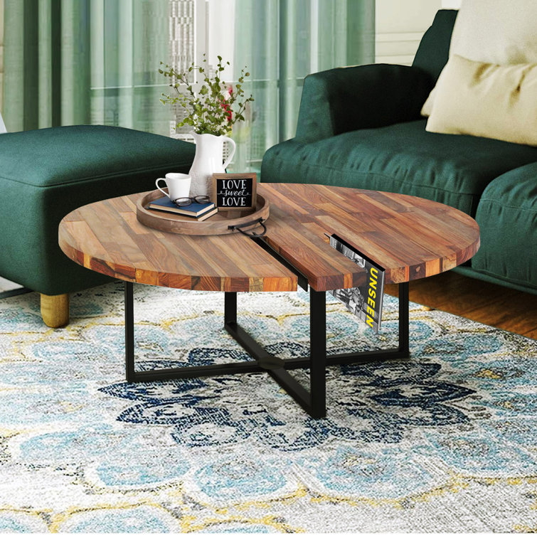 Solid acacia deals wood coffee table